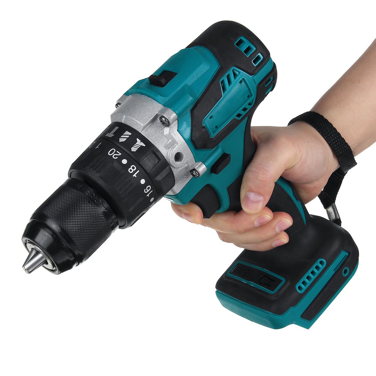 3 i 1 børsteløs elektrisk borhammer 13mm 2 -trinns batteridrevet skrutrekker 20+3 slagmaskin til slagmaskin til makita 18v batteri
