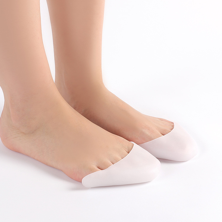 Grote Teen Stijltang Duim Valgus Beschermer Siliconen Gel Voet Vingers Teen Separator Bunion Versteller Voeten Pads Verlichting Voetpijn: Beige