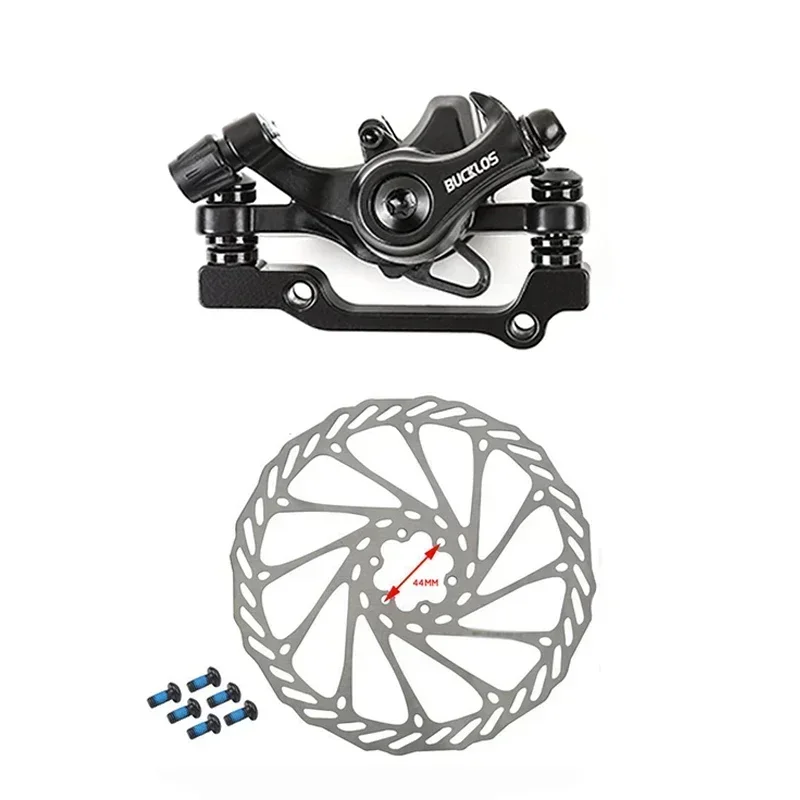 BUCKLOS Fahrrad-Scheibenbremsen-einstellen ist PM Fahrrad-Bremssättel, Aluminiumlegierung, Rennrad-MTB-Bremshebel mit Kabel, 160 mm Bremsscheibe: Grün