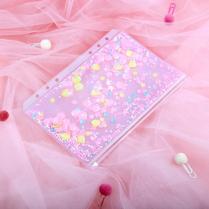 A6 / A5 plastic waterproof mesh zipper bag double-layer paper document bill zipper bag pencil bag