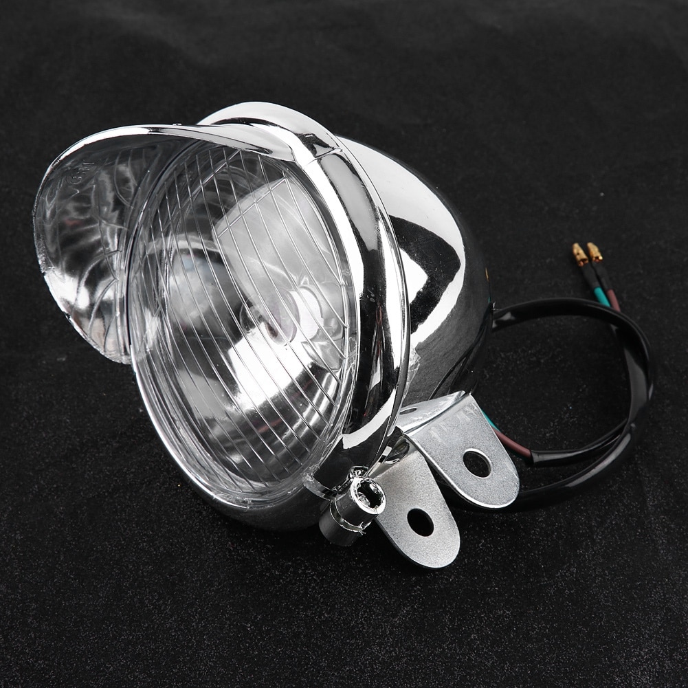 Motorfiets Universele DC 12V Retro Mistlampen Koplamp Lamp Moto Werken Spot Light Head Lamp Wit Auto Koplamp