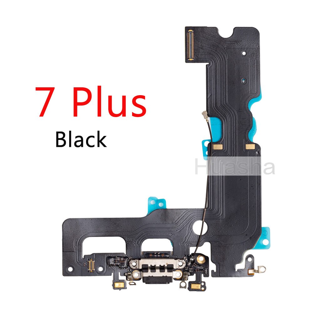 Für iPhone 7G 7 8G 8 Plus X Lade-Port Dock Connector Kopfhörer Audio Jack + Mikrofon Flex kabel Ersatz: For 7 Plus Black