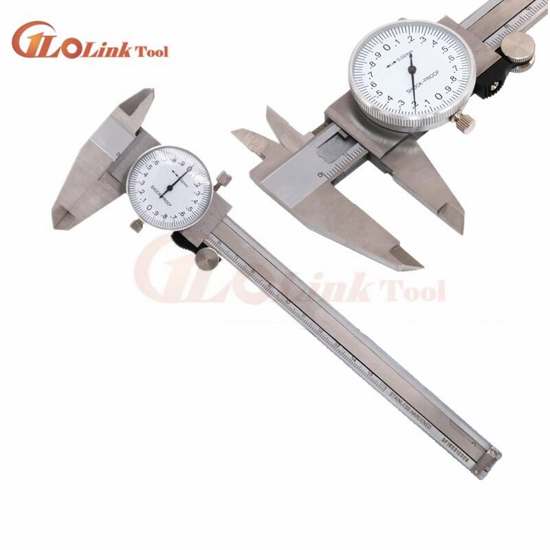 Metric Gauge Measuring Tool Dial Caliper 0-150mm/0.02mm Shock-proof Stainless Steel Precision Vernier Caliper