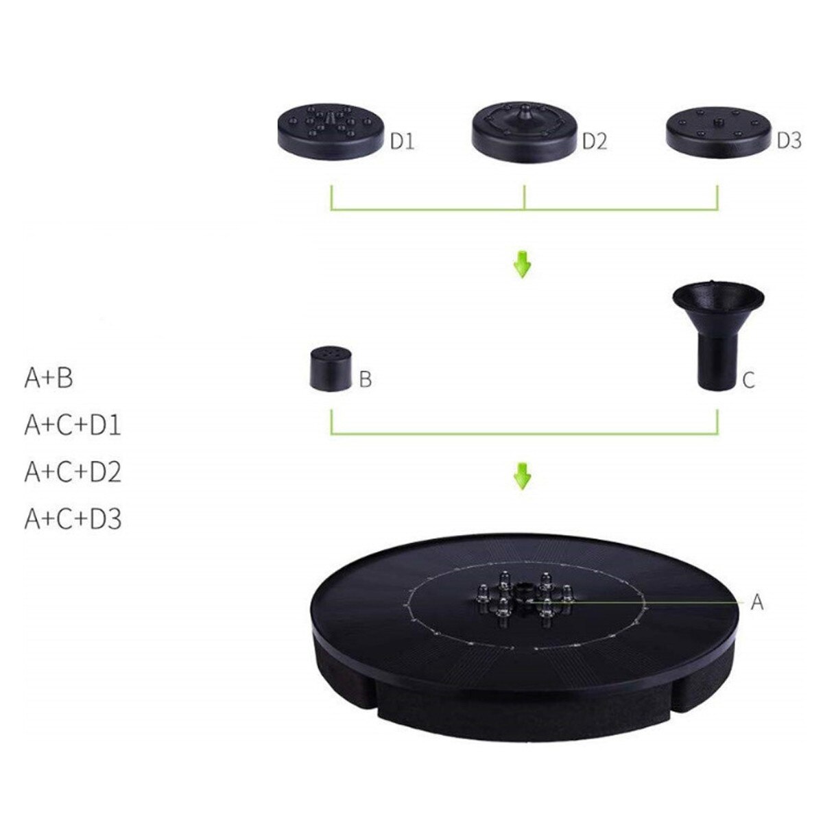 LED Schwimm Solar- Brunnen Garten Wasser Brunnen Schwimmbad Teich Dekoration Solar- Tafel angetrieben Brunnen Wasserpumpe Garten Dekoration