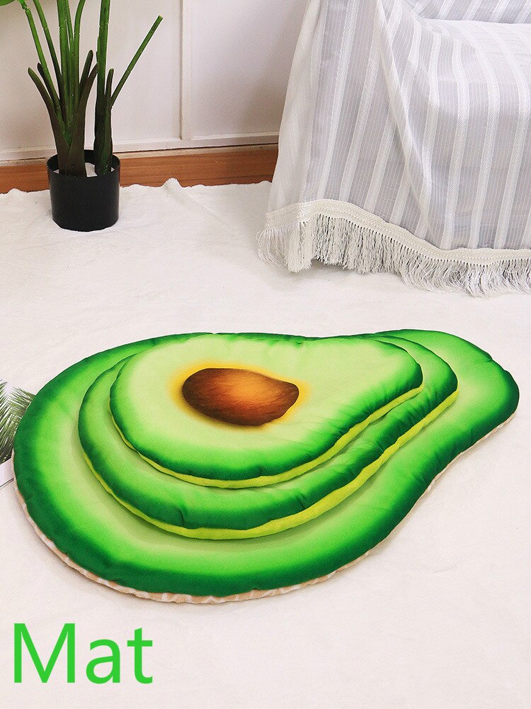 Kreative Pet Kissen Decke Weichen Samt Pizza Ei Lebensmittel Obst Gedruckt Hund Katzen Schlaf Matte Winter Warme Decken Haustiere Produkte: Avocado Mat / S