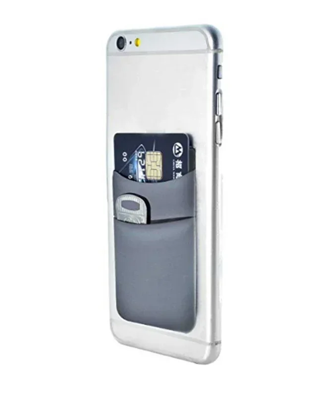 Custodia a portafoglio per telefono con buste per carte adesive autoadesive, porta carte di credito e tasca per cellulare in silicone per uomini e donne: Radura