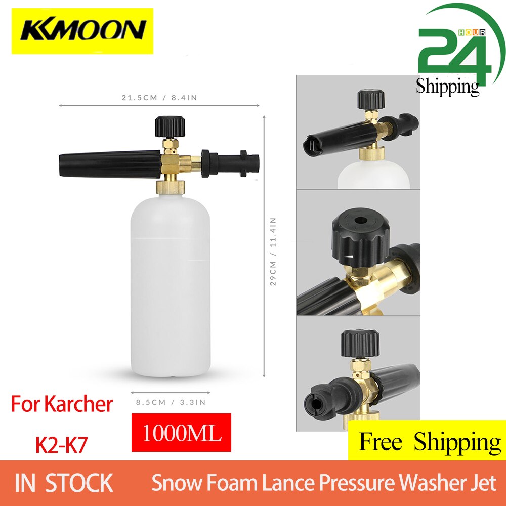 750ML high Pressure Car Washer Snow Foam Lance Water Gun For Karcher K2-K7 Soap Foam Generator With Adjustable Sprayer Nozzle: SET D