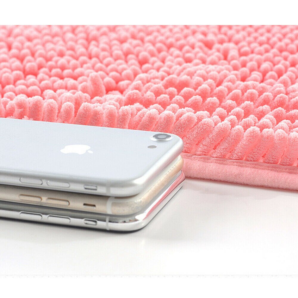 Half Moon Half Circle Machine Washable Rubber Back Cushion Faroot Soft Chenille Non-Slip Bathroom Bedroom Kitchen Carpet