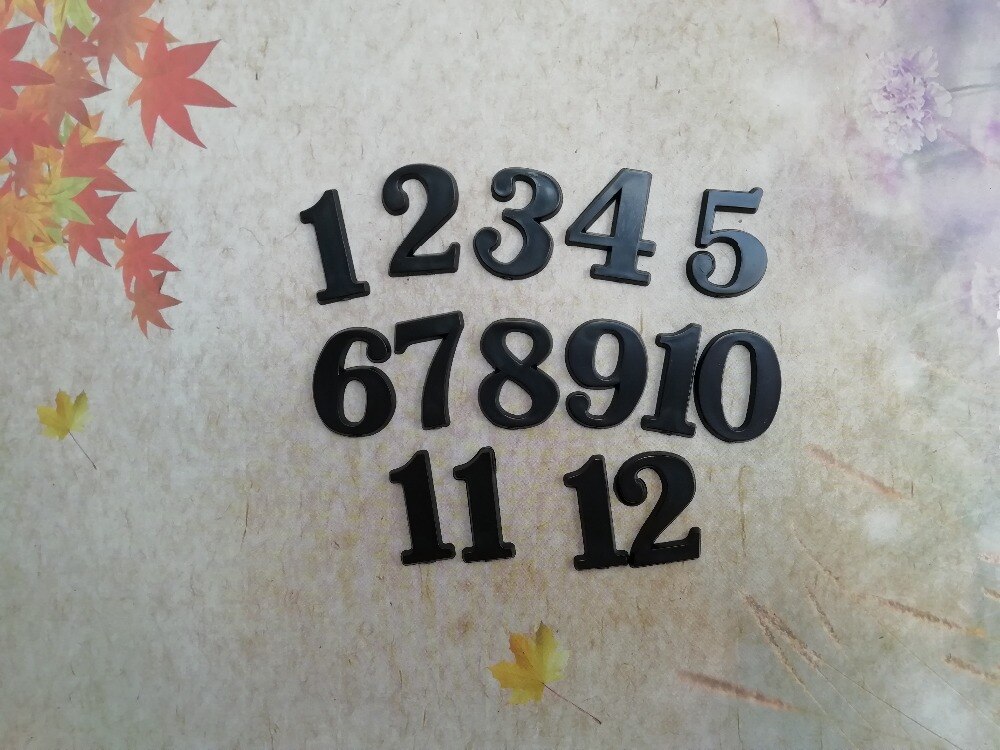 20Sets 2.5cm Plastic Clock Numbers BLACK Arabic numbers Clock Accessories