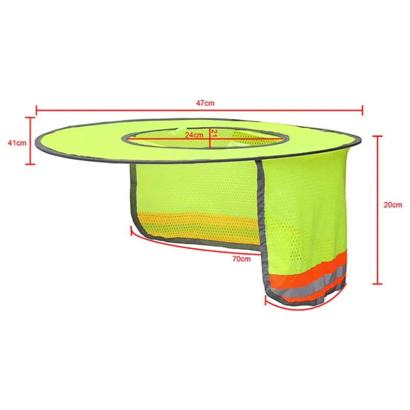 Parasol de protección para el cuello, casco transpirable, multicolor, resistente al sol, para prevenir quemaduras solares, brillante