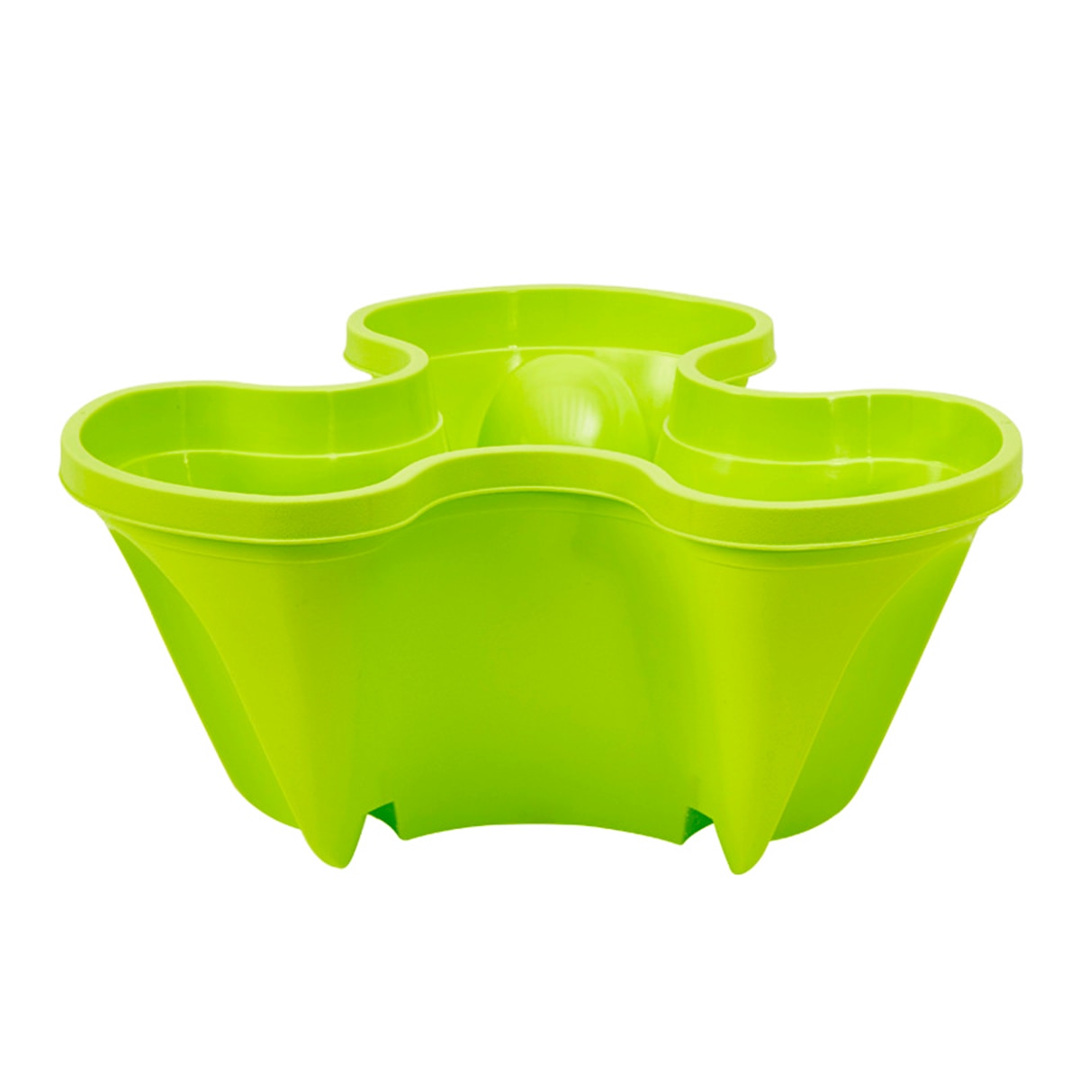 Vaso per fioriera per fragole vasi da fiori verticali impilabili in plastica vassoio per ruote universale supporto per piantine per piante per giardino domestico: Light green
