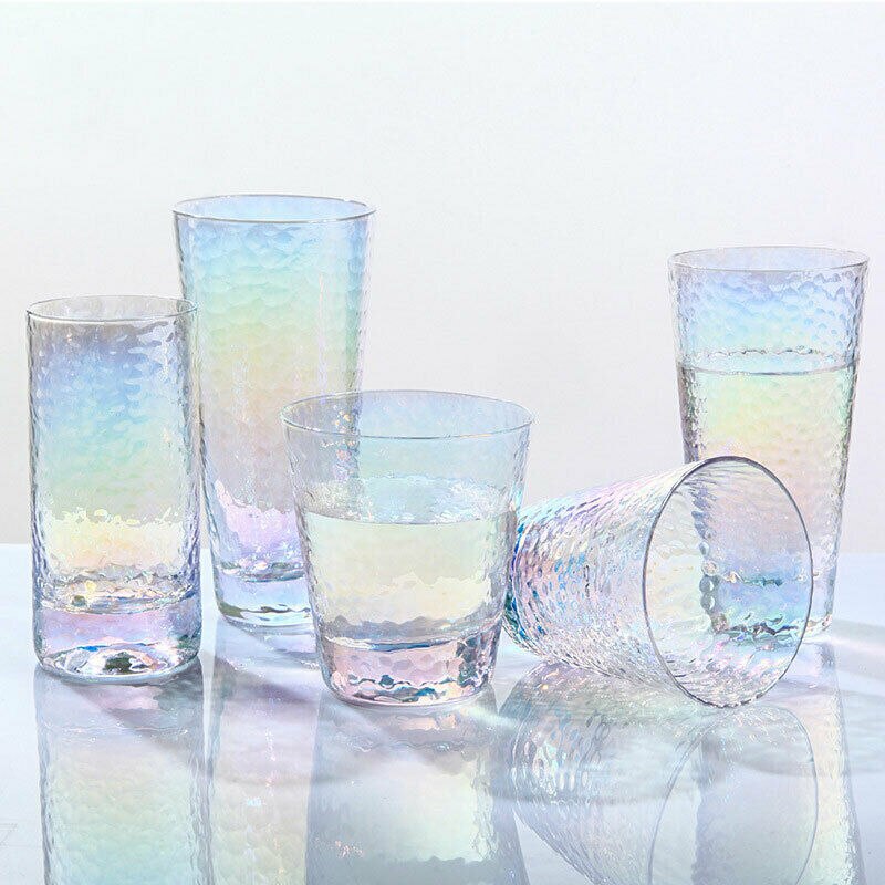 Faroot fargerike glass te kaffe cappuccino kopper drikke krus 300-400ml