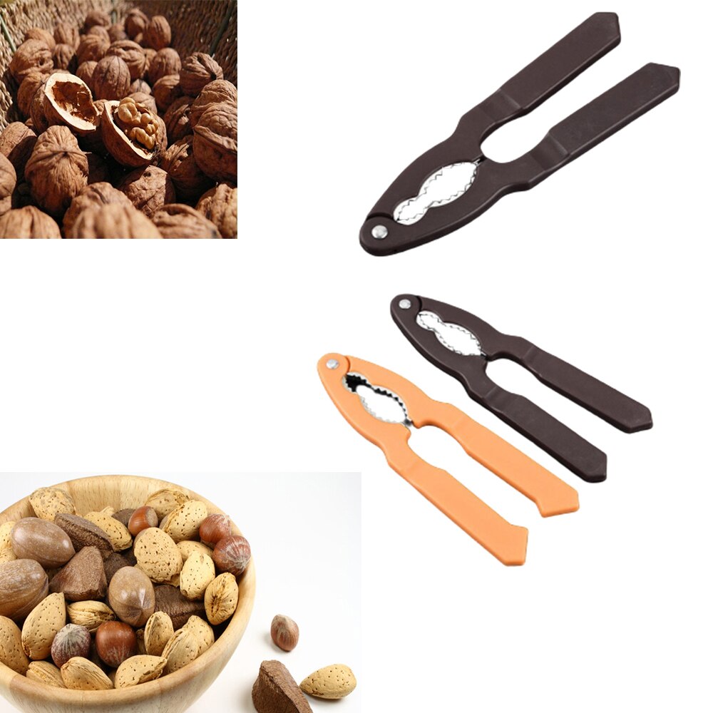 Crack almond Walnut Pecan Hazelnut Sheller Clip Tool Hazel Filbert Nut Kitchen Nutcracker Clamp Plier Cracker Nut Opener metal