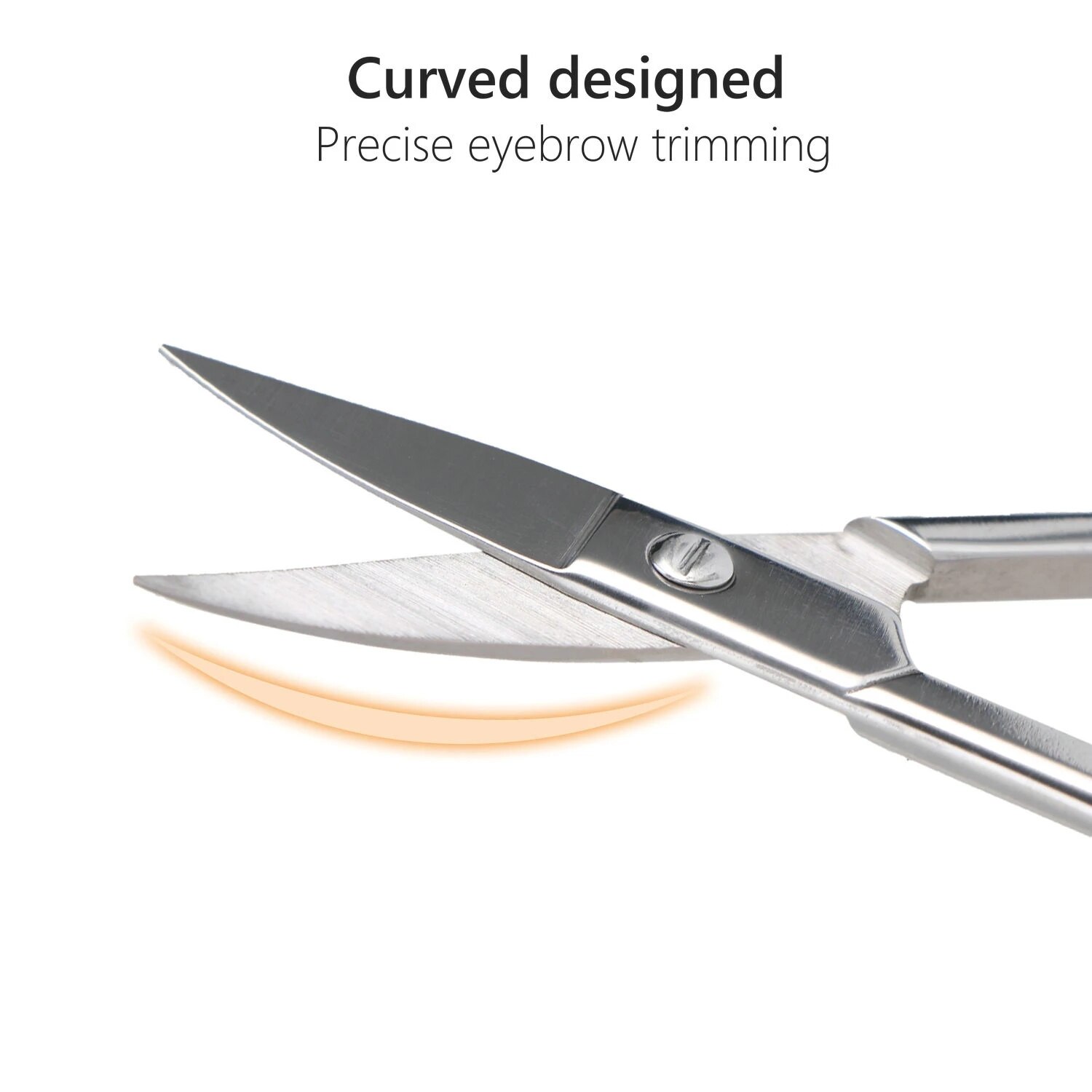 2Pcs Stainless Steel Grooming Small Scissors Nose Hair Trimming Beard Mustaches Eyebrow Eyelashes Ear Hair Trimmer for Men Women