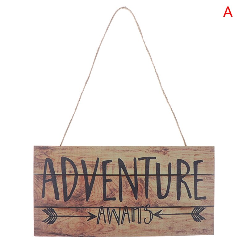 Colgante de madera con estampado de letras, de etiquetas colgantes, colgante para puerta y ventana, colgante decorativo de madera: A