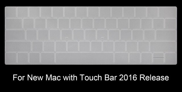 Silicone Keyboard cover Protector for MacBook Pro with Touch Bar Version / Model A1706 A1707 A1989 A1990 13 15: Clear