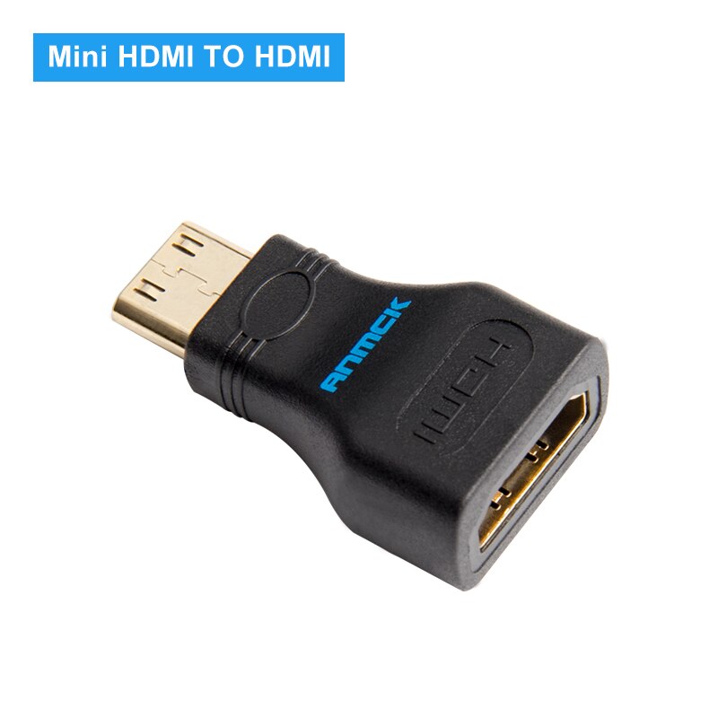 Anmck Mini HDMI Male to Female HDMI-compatible Adapter Splitter Micro HDMI Connector For Computer Projector Display Screen HD TV: A Fmale to Mini Male