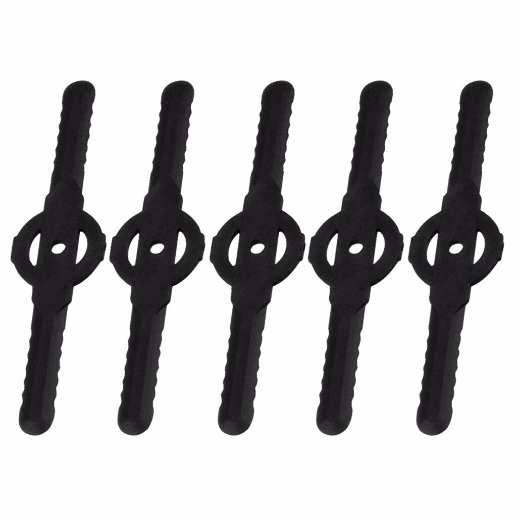 5 uds. Cortacésped de plástico resistente al desgaste, cuchilla de cabeza de cortacésped adecuada para jardinería, accesorio de herramienta de césped: Black