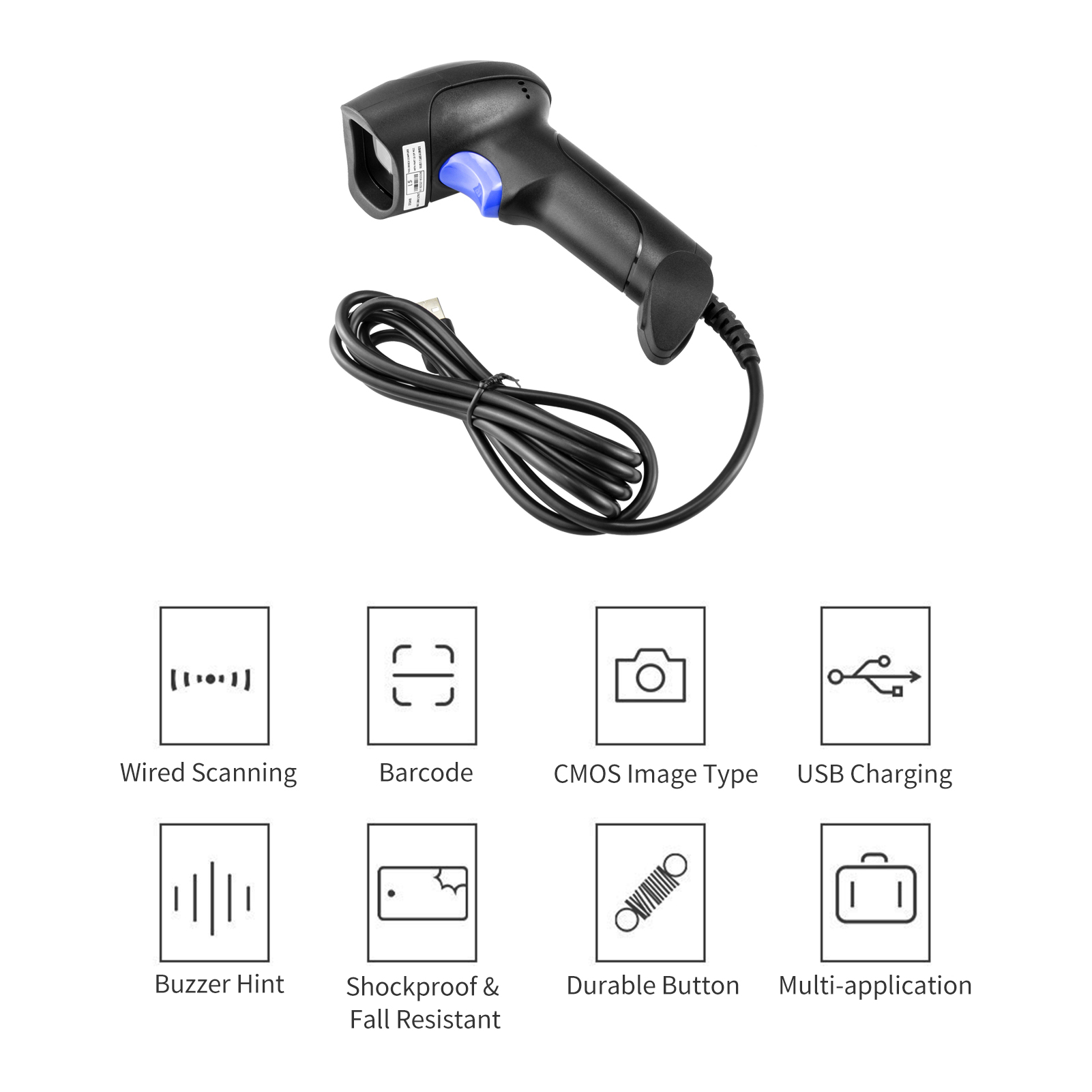 L8 2.4G Draadloze 1D 2D Barcode Scanner Usb Bedrade Bt Manual Trigger Scannen Papier Code Screen Code Voor Windows 7/8/10/Xp