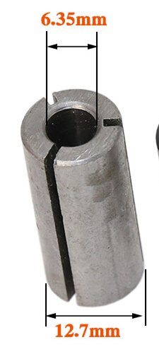 Universal 6-12.7mm Gravbit CNC Router Verktyg Collet Chuck Snabbyte Adapterhållare Fräs Maskintillbehör: 12.7mm to 6.35mm