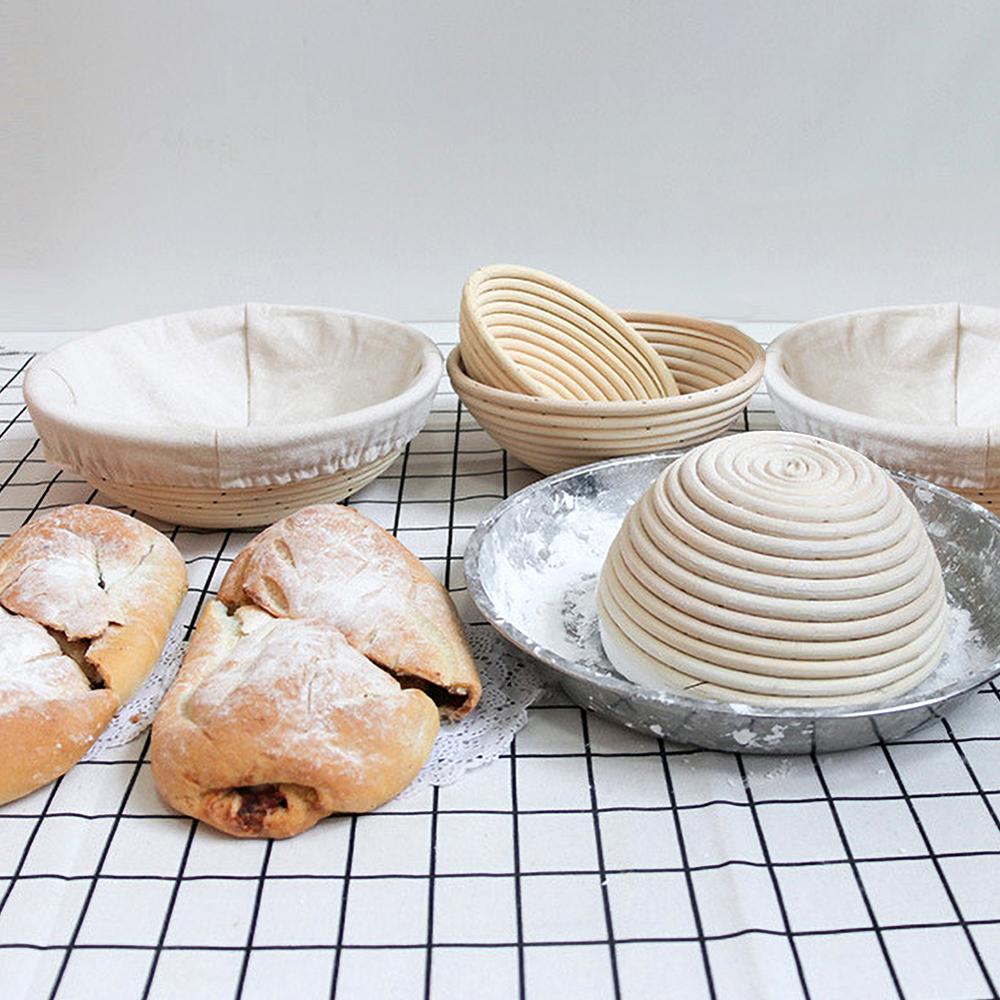 Multi-size Natural Rattan Fermentation Wicker Basket Country Baguette Dough French Bread Mass Proofing Baskets