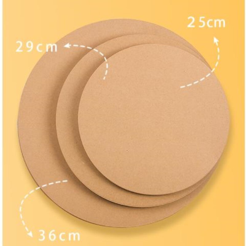 til maling av gjør-det-selv-kort 50 stk/parti sirkel runde kort 25 29cm 36 kraftpapir 250 gsm gjør-det-selv melding modell bryllupsfest: Brun farge / diameter 25cm