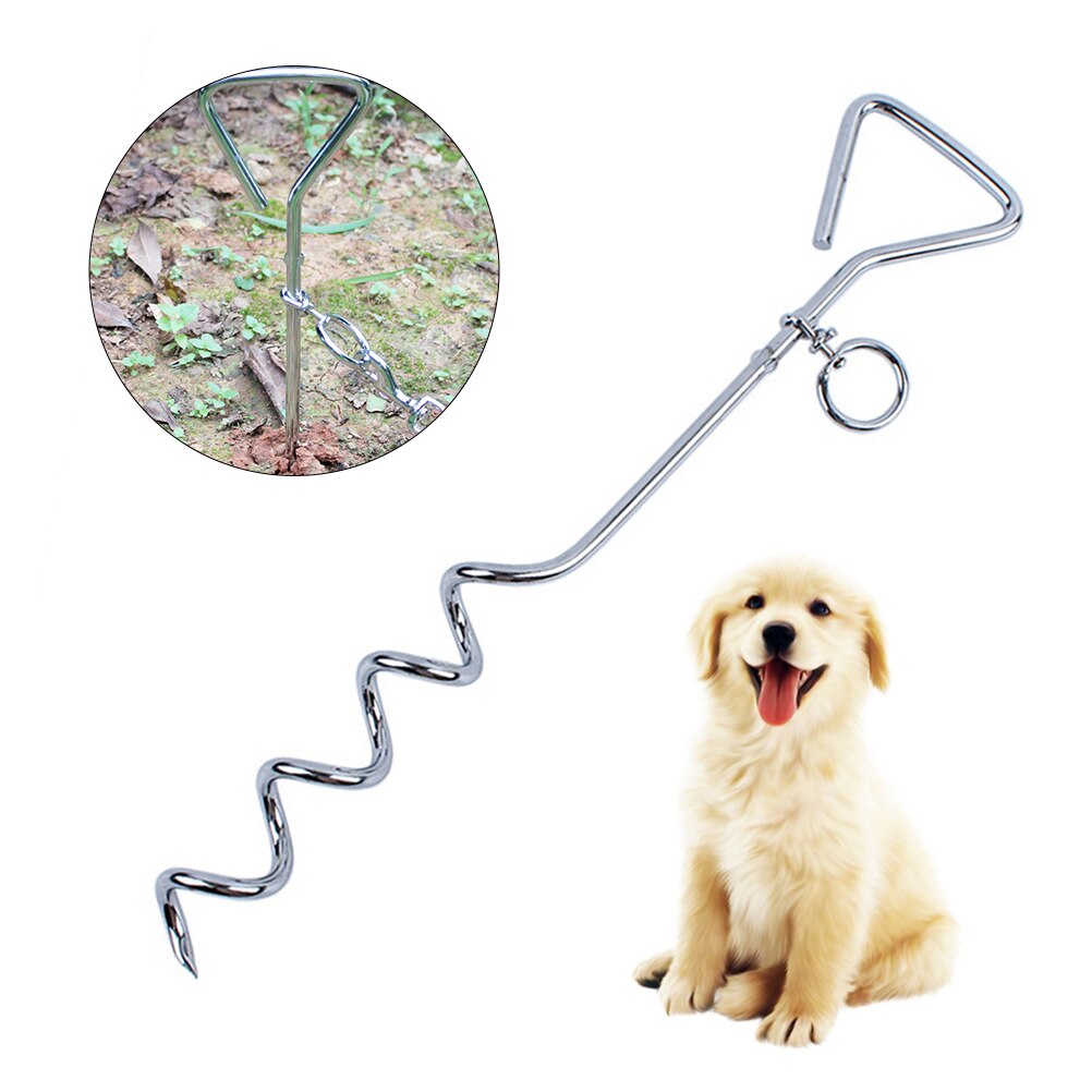 Heavy Duty Dog Puppy Tie Out Stake Pet Leash Anchor Stake for Outdoors Yard Camping