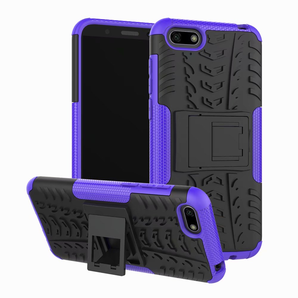 Hybrid Soft Cover + Hard Case Voor Huawei Honor 7A Achterkant Schokbestendige Armor Case Voor Honor 7A 7 Een DUA-L22 Ru Versie 5.45": purple