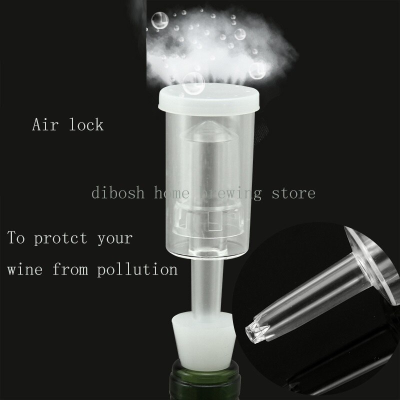 Food Grade Airlock Plastic Air Valve For Home Brewing Beer Making Beer Fermentation Air Lock