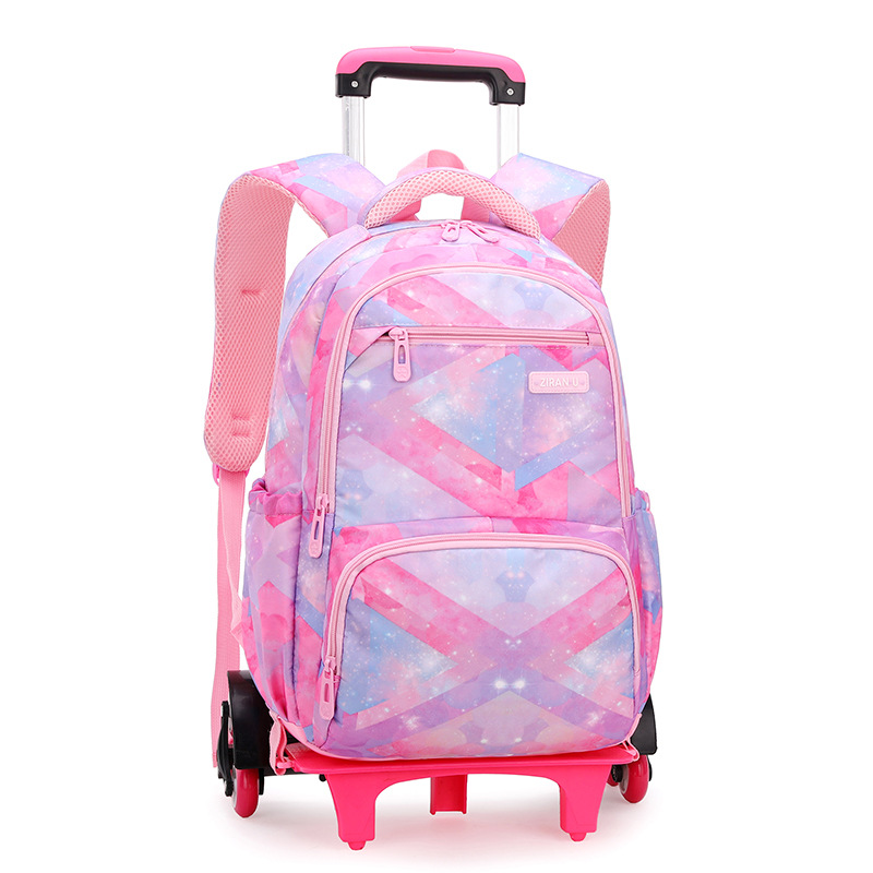 Schoolrugzaktas met wielen Terug naar school Rolling Bags Student-rugzak op wielen voor jongensmeisjes Kinderen Schooltrolleytas: MULTI