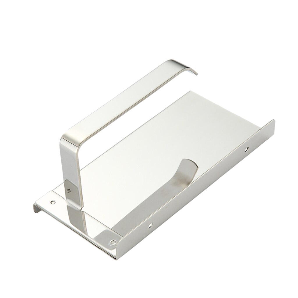 Soporte de papel higiénico de acabado cromado moderno con estante de almacenamiento para teléfono móvil de acero inoxidable montado en la pared