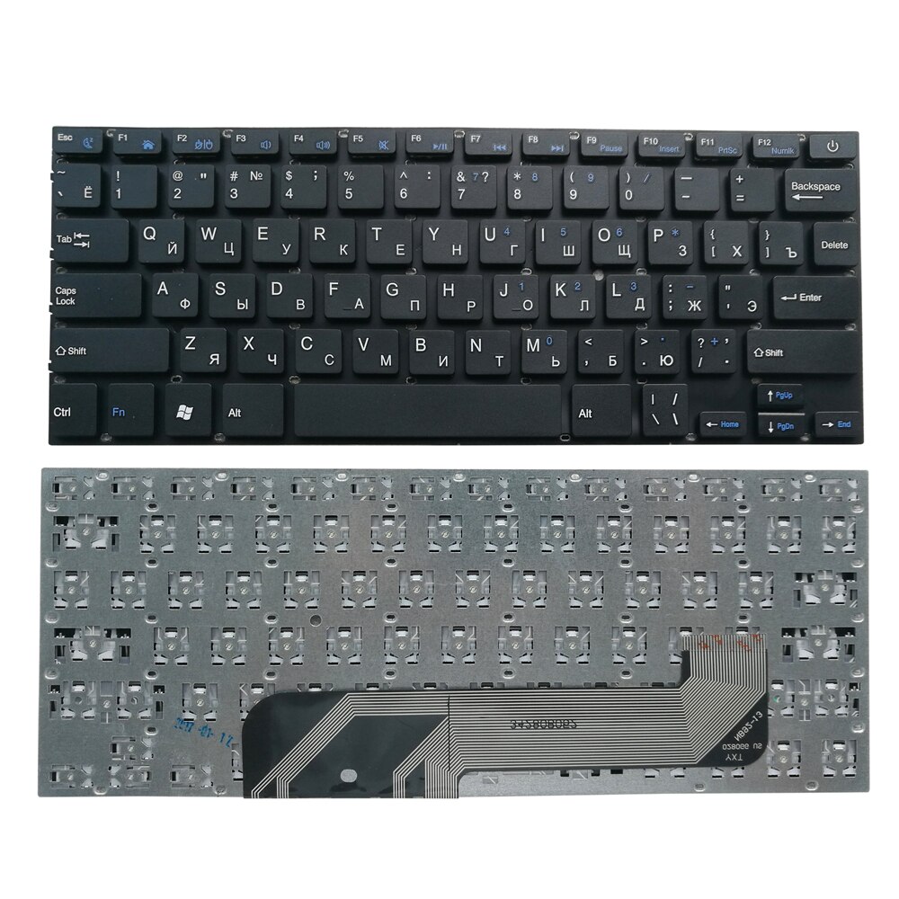 Notebook teclado ruso inglés RU TR pavo Enter disposición negro ordenadores portátiles KB a pieza de reparación XK-HS002 MB27716023 trabajo: Black