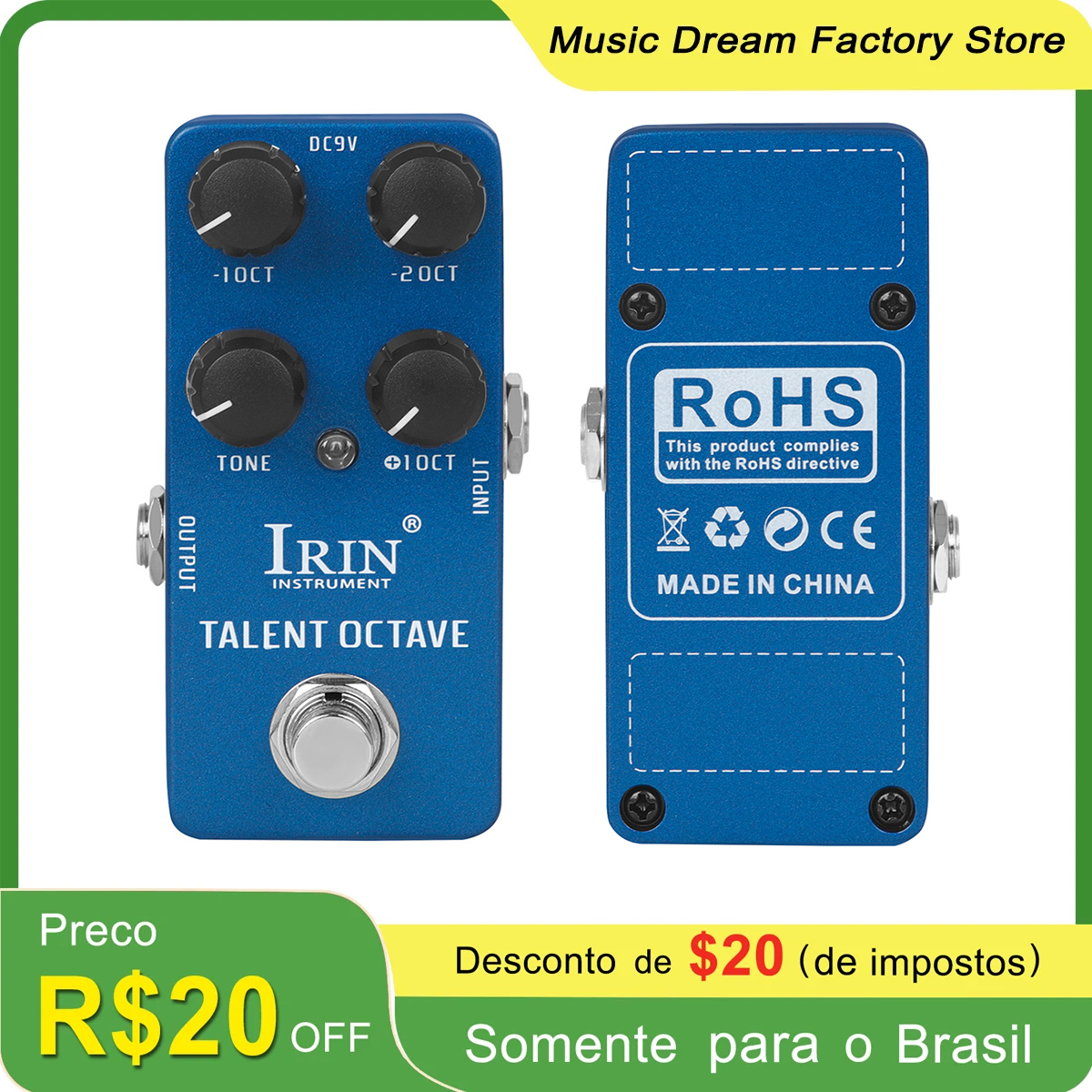 Effectpedaal voor elektrische gitaar RS/RF-serie Gitaarpedaal ABY/Noise Gate/BBD Flanger/Dyna Comp/Talent Octave/Golden Fuzz: Paars