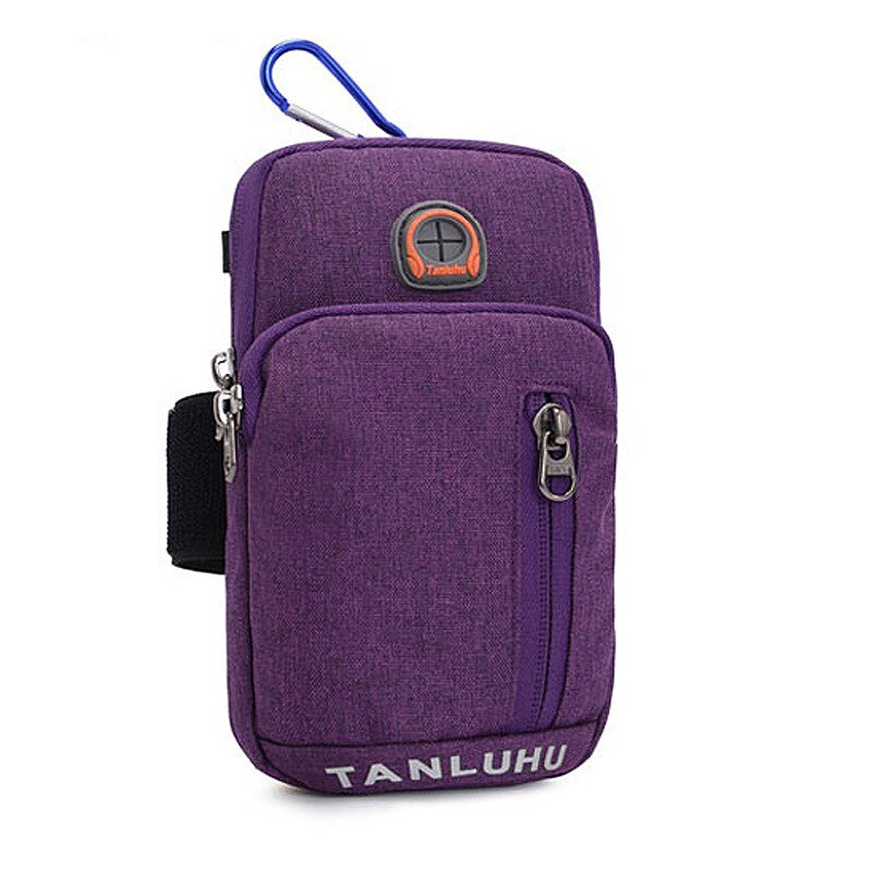 Sports Cell Phone Arm Bag Running Mobile Phone Arm Wrist Pouch Hiking Cycling Phone Bag Single Shoulder Gadget Holder: Purple