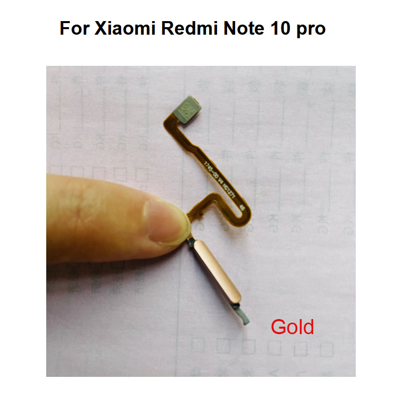 Vingerafdruk Sensor Voor Xiaomi Redmi Note 10 Pro Home Button Menu Touch Id Scanner Lint Connector Flex Kabel max