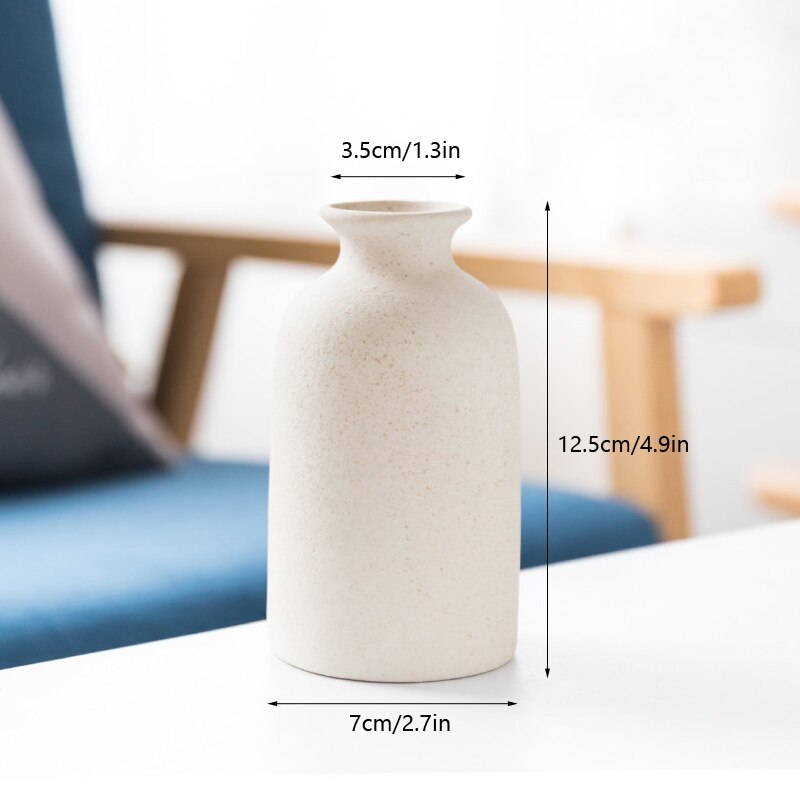 NIFLHEIM Frosted Ceramic Vase Simple Nordic Stonew... – Grandado