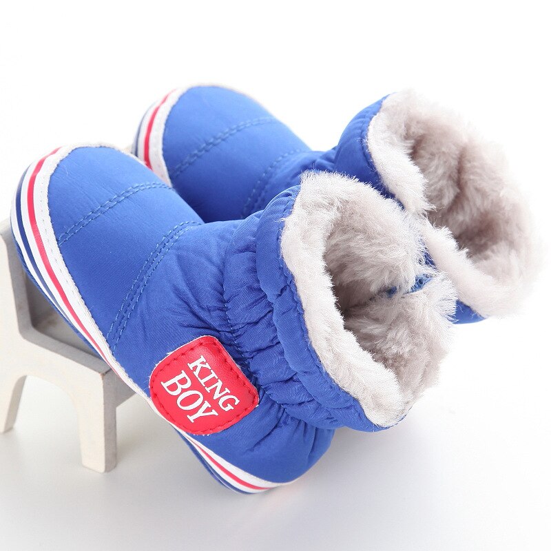 Winter Baby Meisje Jongen Snowboots Thicken Warm Pluche Outdoor Kinderen Schoenen Antislip Baby Snowboots: blue / 11
