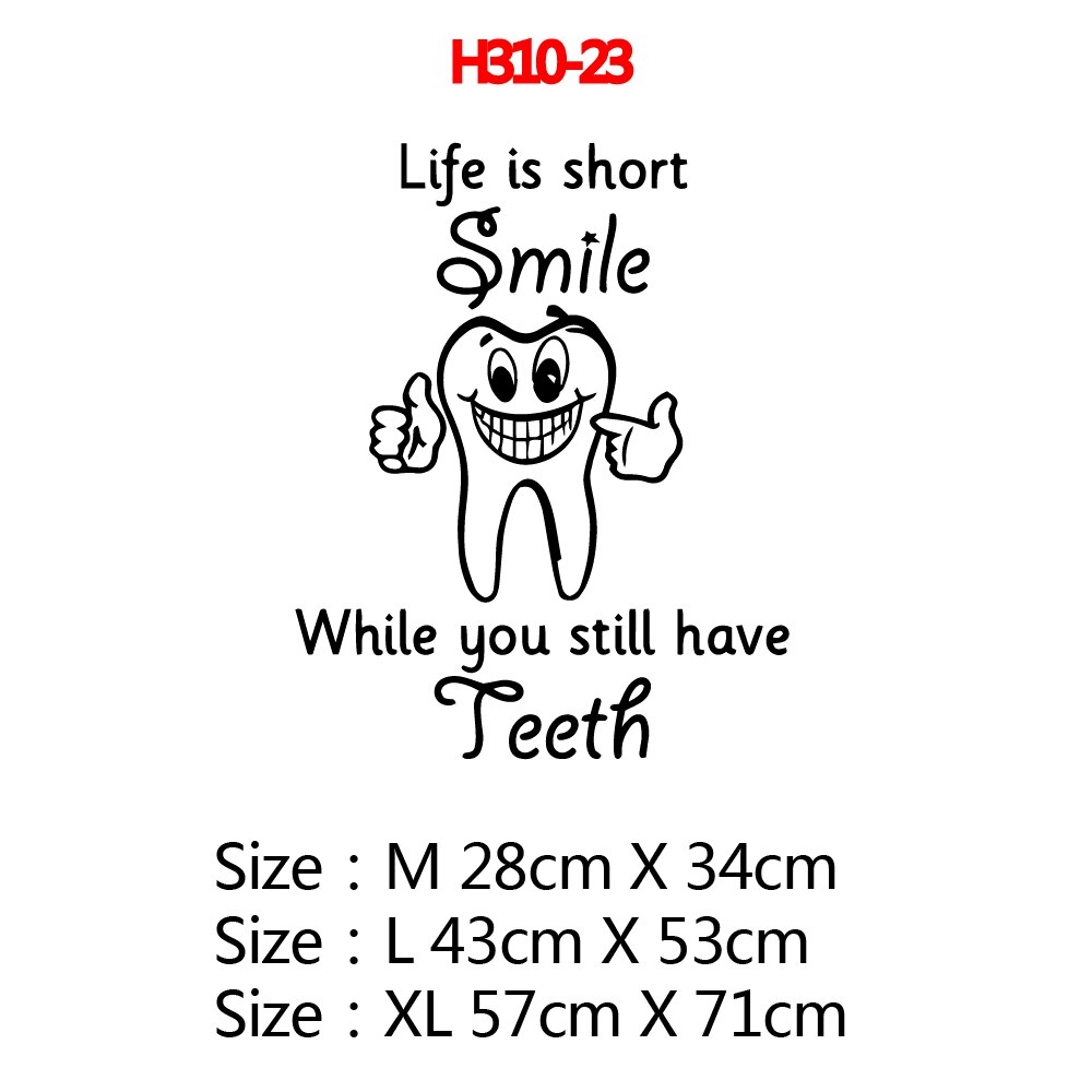 Brush Teeth Stickers Vinyl Wall Sticker For Dentist Shop Room Decor Waterproof Wall Art Decal наклейки на стену: XL / Dark Khaki