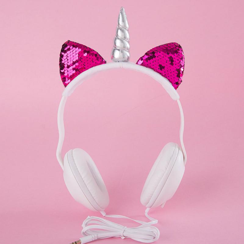 Cute Cat Ear Headphone Unicorns 3.5MM Wired Kids Headphones Earphone Gaming Headset For Mobile Phone/computer Universal: 04