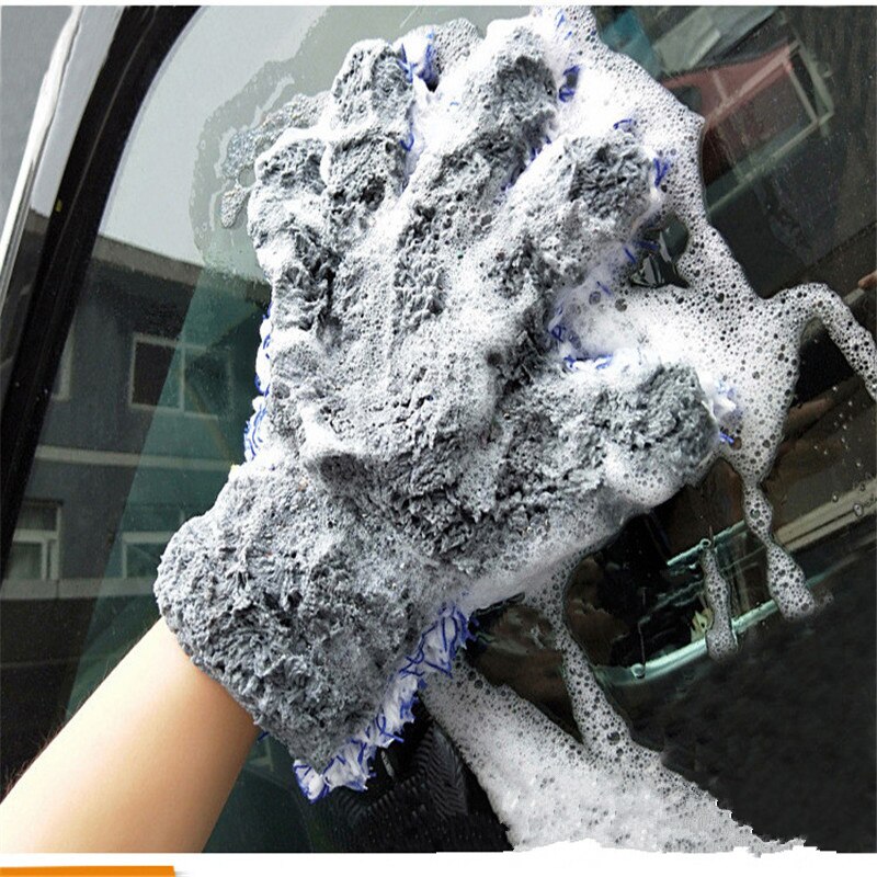 1 Pcs Coral Fleece Car Washing Gloves Multi-Used Soft Automobiles Cleaning Gloves Auto Detailing Cleaning Tools Supplies
