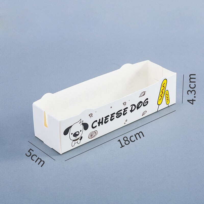 100pcs Dog Packaging Box Paper Disposable Party Tableware Food Serving Tray for Caterers Food Trucks Kids: 9