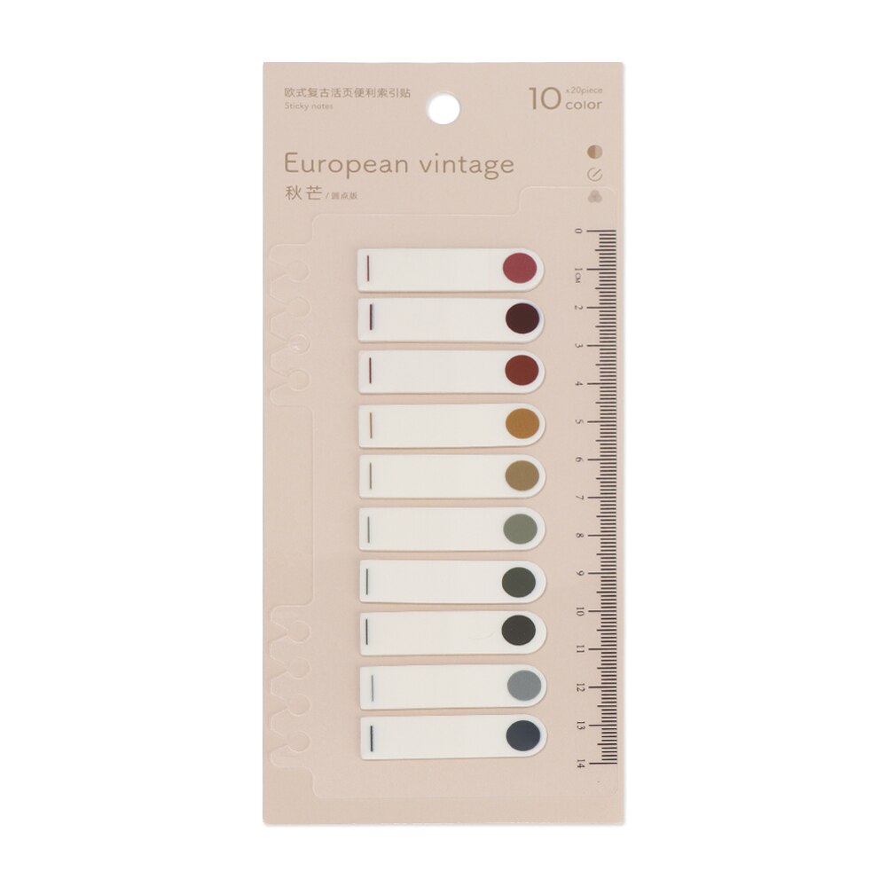 60/120/200pcs Solid Color Planner Stickers Index Bookmark Novelty Notes Memo Pad Loose-leaf Sticker Bookmark Page Sticker: 14