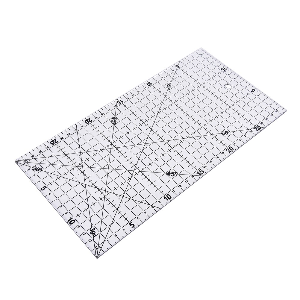 30X15cm Thick Cloth Patchwork Sewing DIY Tool Ruler Transparent Quilting Sewing Patchwork Foot Aligned Ruler