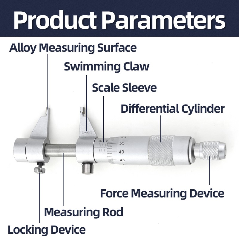 Micrómetro de diámetro interior de 5-30/25-50/50-75mm, calibrador de tornillo métrico de precisión de 0,01 MM, herramienta de medición de tamaño interno