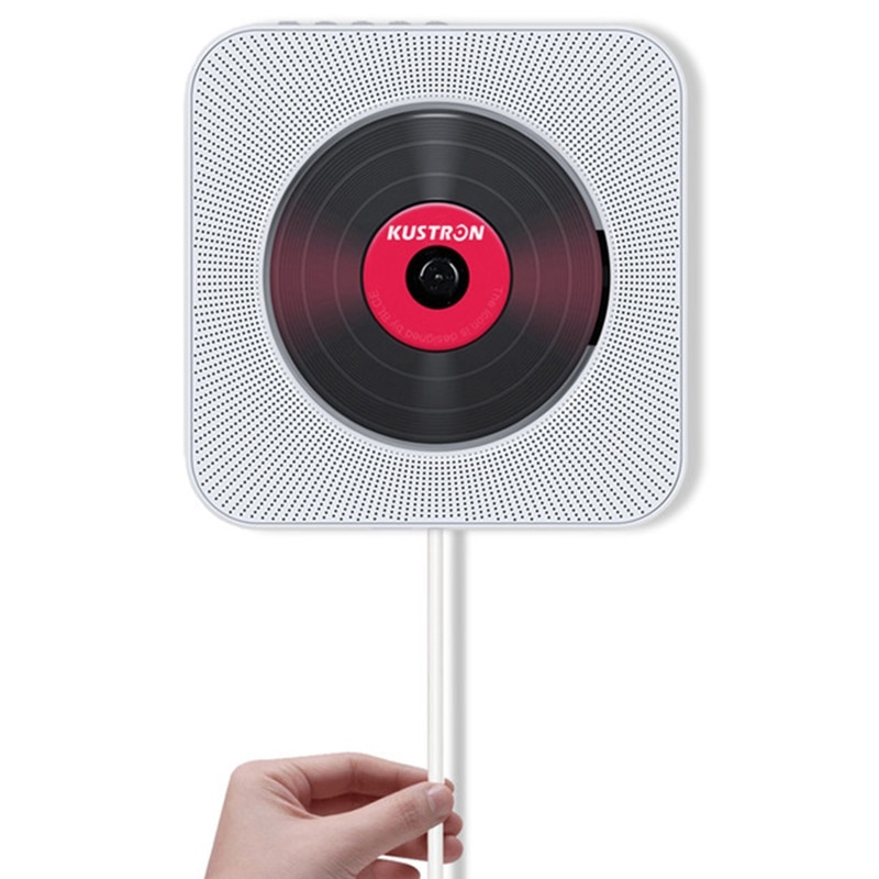 Kustron reproductor de Cd Bluetooth montado en la pared altavoz de Audio Bluetooth educación Prenatal educación temprana Hifi altavoz Usb Drive: White