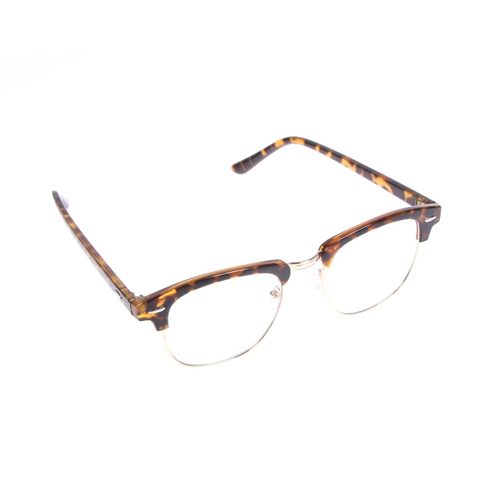 Nerd Geek Retro Vintage Eyewear Half Frame Clear Lens Glasses