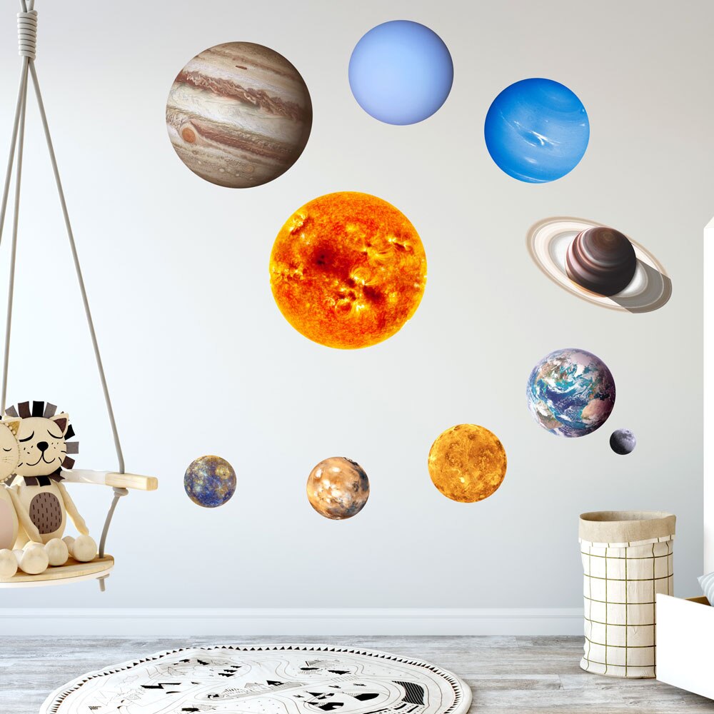 Glowing Solar System Sticker Bedroom Living Room Children's Room Luminous Wall Stickers