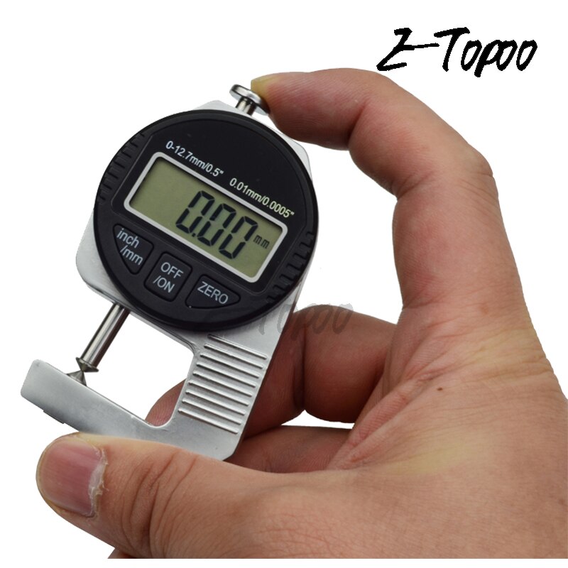 0 to 12.7mm Portable Precise Digital Thickness Gauge Meter Tester Micrometer With Point Measuring Faces