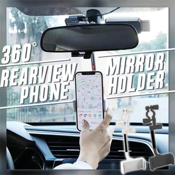 Flexibele Auto Telefoon Houder 360 Graden Auto Achteruitkijkspiegel Mount Telefoon Houder Voor Gps Seat Smartphone Houder Stand Verstelbare