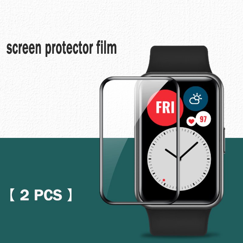 Voor Honor Band 6 Screen Protector Film 3D Gebogen Volledige Rand Zacht Glas Cover Bescherming Voor Huawei Horloge Fit Screen protector: For Huawei Watch Fit